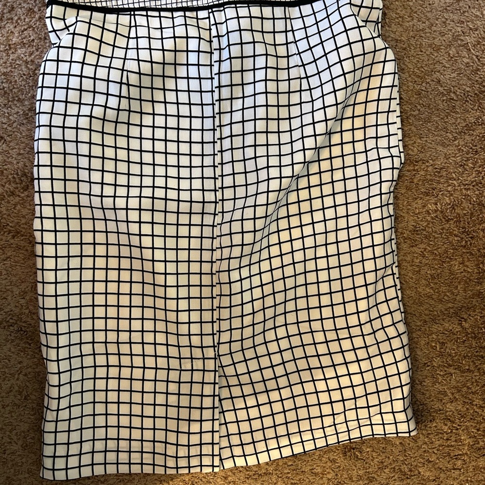 Checkered Black and White Skirt